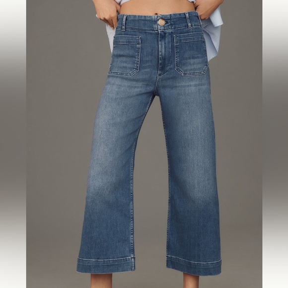 Anthropologie Colette Cropped High Rise wide leg by maeve -23P only worn once! - Picture 3 of 12